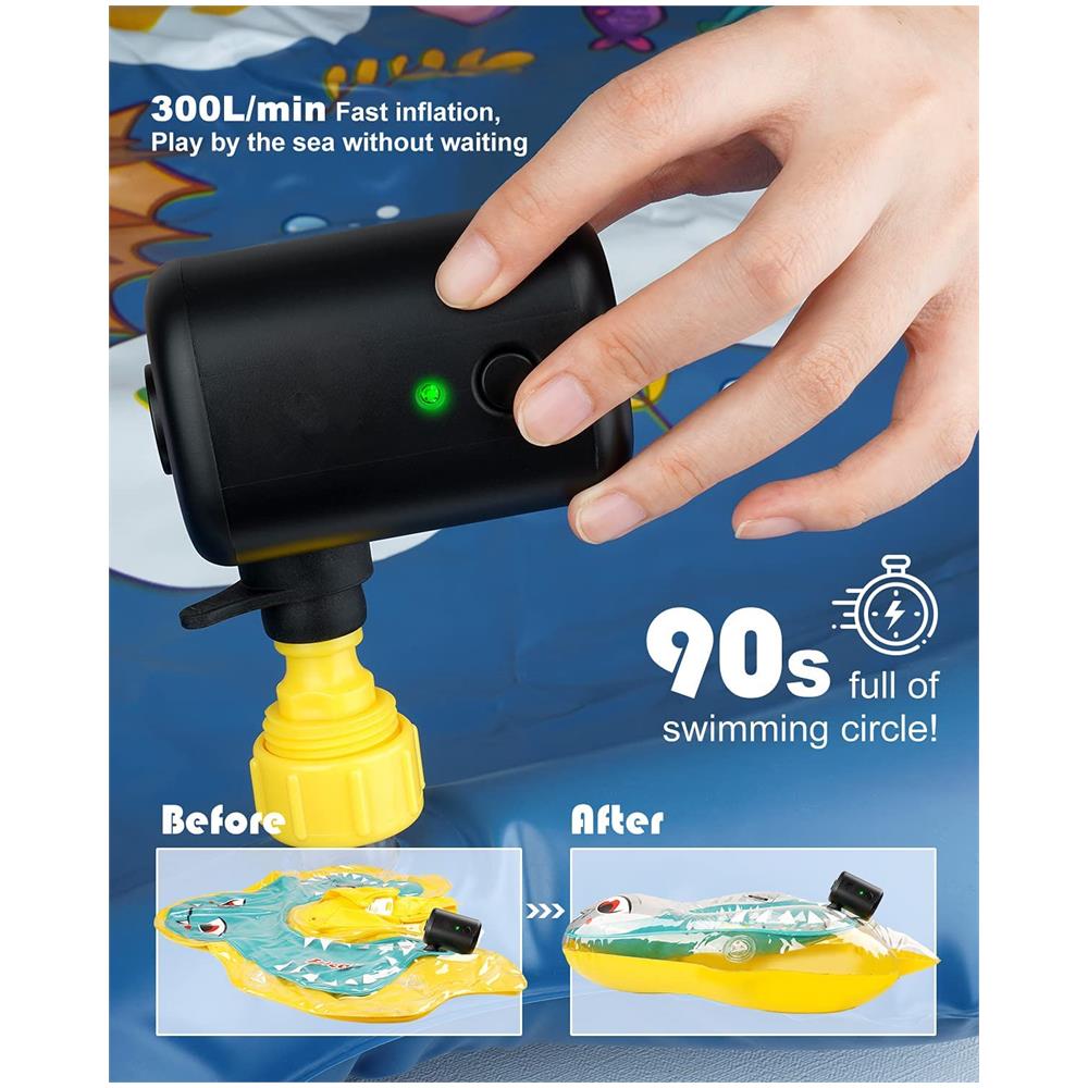 Pompa Ad Aria Portatile Ricaricabile Black - Foto 2