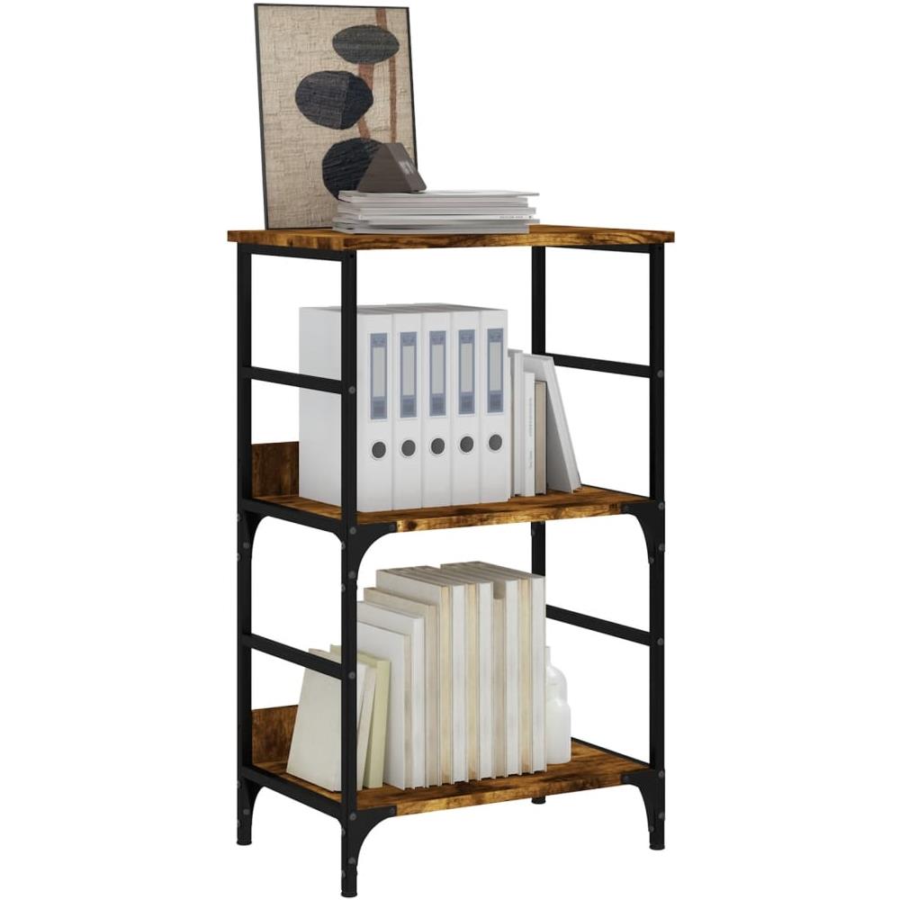 Libreria Rovere Fumo 50x33x82 Cm In Legno Multistrato - Foto 4