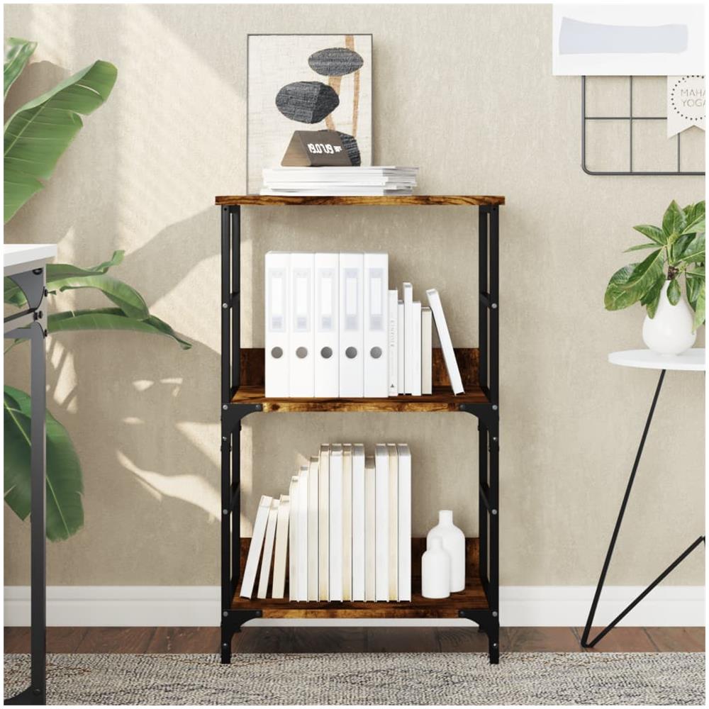 Libreria Rovere Fumo 50x33x82 Cm In Legno Multistrato - Foto 1