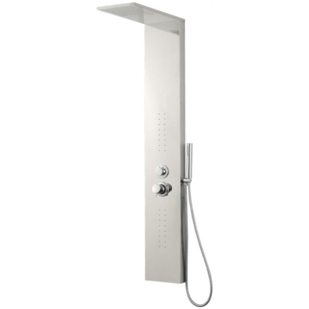 Colonna Doccia Attrezzata Easy In Acciaio Inox Cascata Cromo Lucido 150x23x53 - Foto 1