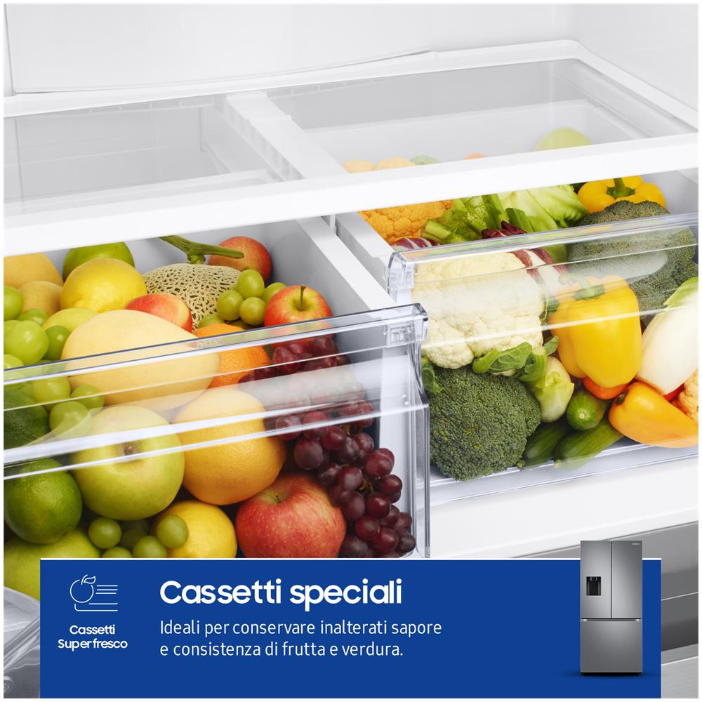 Frigorifero 3 Porte RF50C530ES9/EF Dual No Frost Classe E Capacità Lorda 495 Litri Colore Acciaio Inossidabile - Foto 11