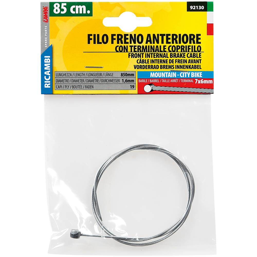Filo Freno Anteriore Bici 850mm 1.6mm Mtb City-bike 92130 - Foto 8