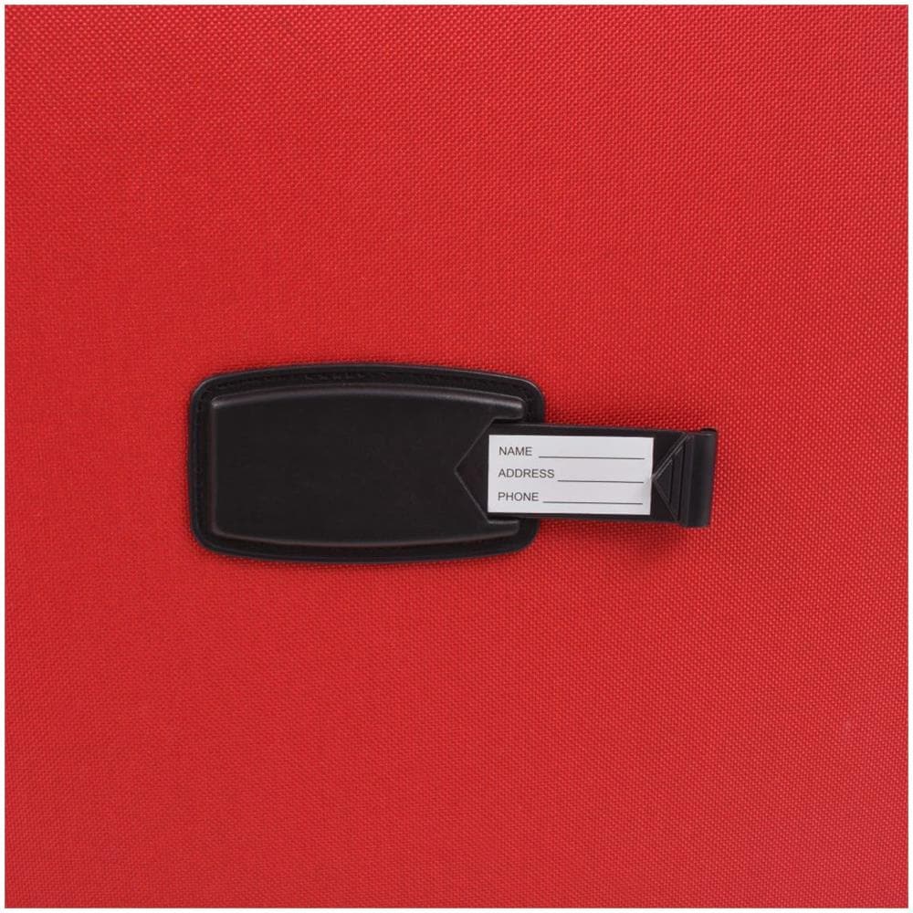 3 Pz Set Di Valigie Trolley Morbide Rosse - Foto 2