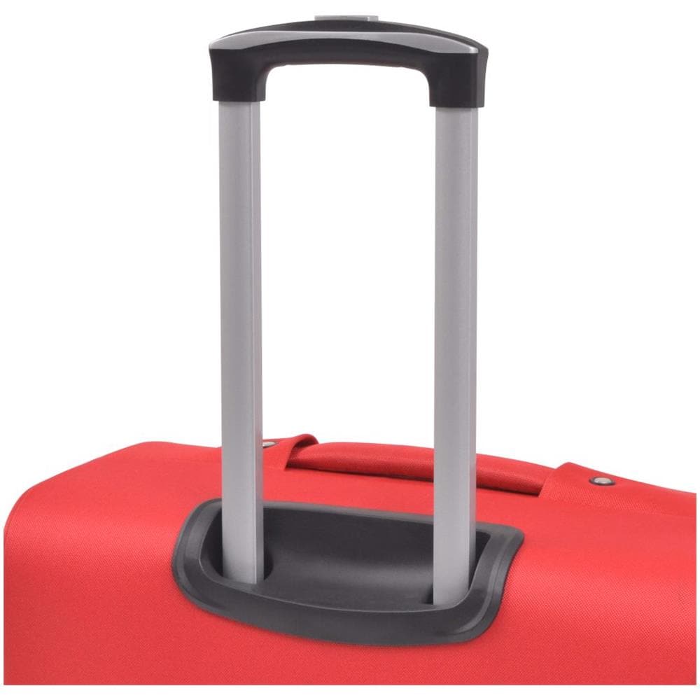 3 Pz Set Di Valigie Trolley Morbide Rosse - Foto 7