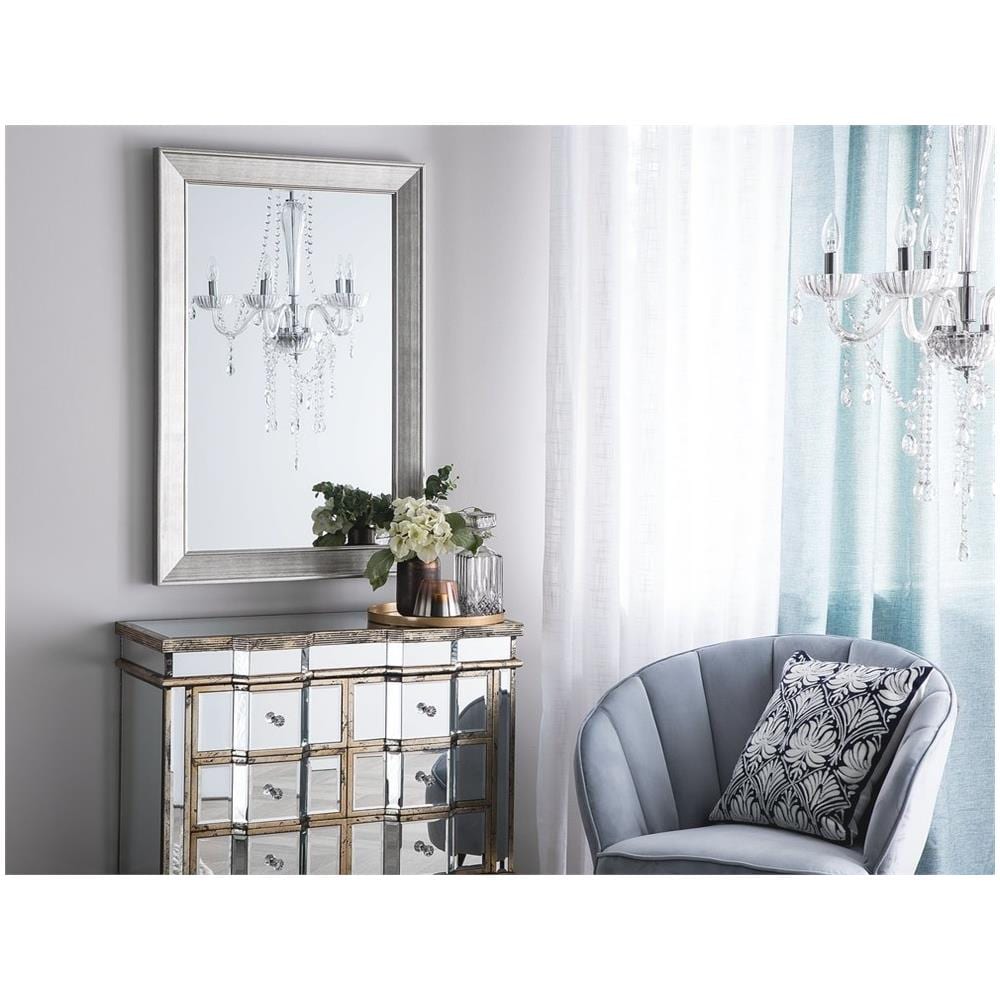 Specchio Da Parete In Colore Argento 61 X 91 Cm Bubry - Foto 2