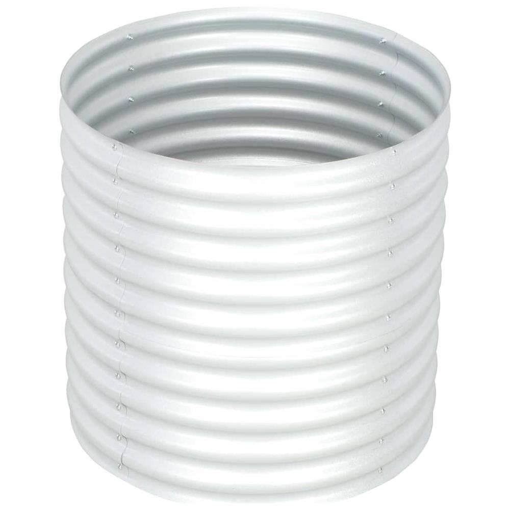 Fioriera Per Giardino 80x80x81 Cm In Acciaio Zincato Argento - Foto 2