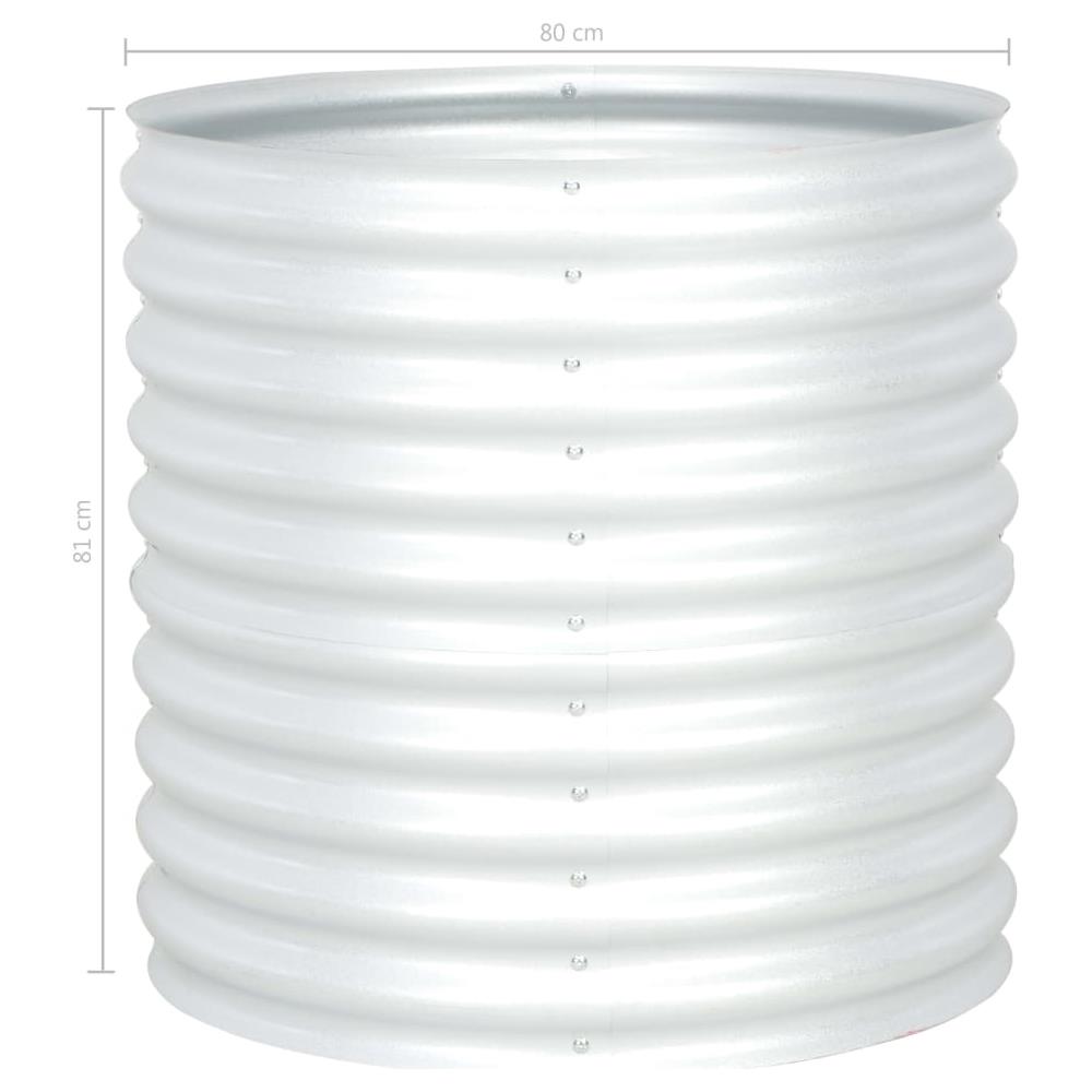 Fioriera Per Giardino 80x80x81 Cm In Acciaio Zincato Argento - Foto 5