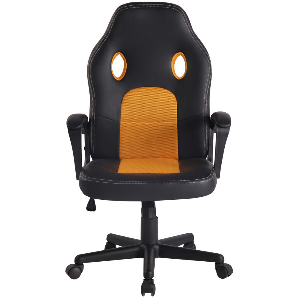 Sedia Gaming Ufficio Elbing in Similpelle I Poltrona Racing Scrivania con Braccioli E Rotelle I Poltrona Direzionale Ergonomica Nero / Giallo - Foto 2