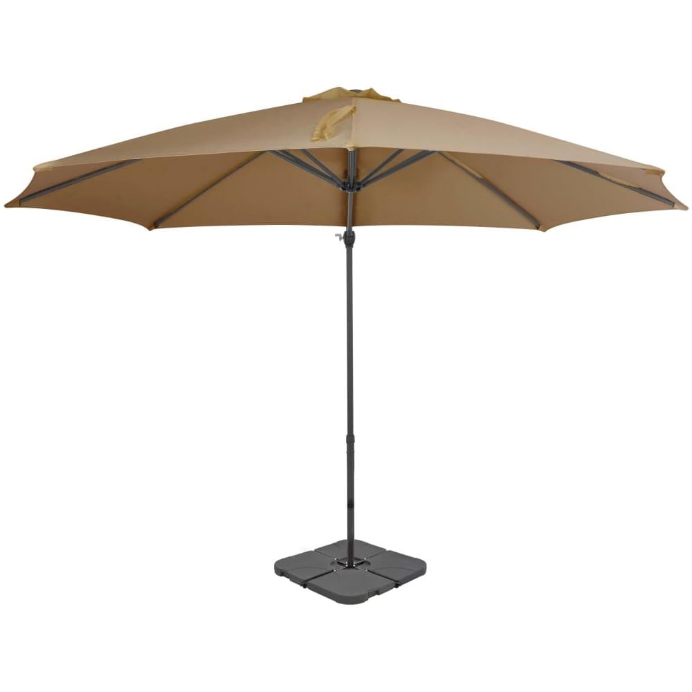 VidaXL Ombrellone Da Giardino A Sbalzo Con Manovella – Base Portatile Riempibile – Rotazione 360° – Protezione UV