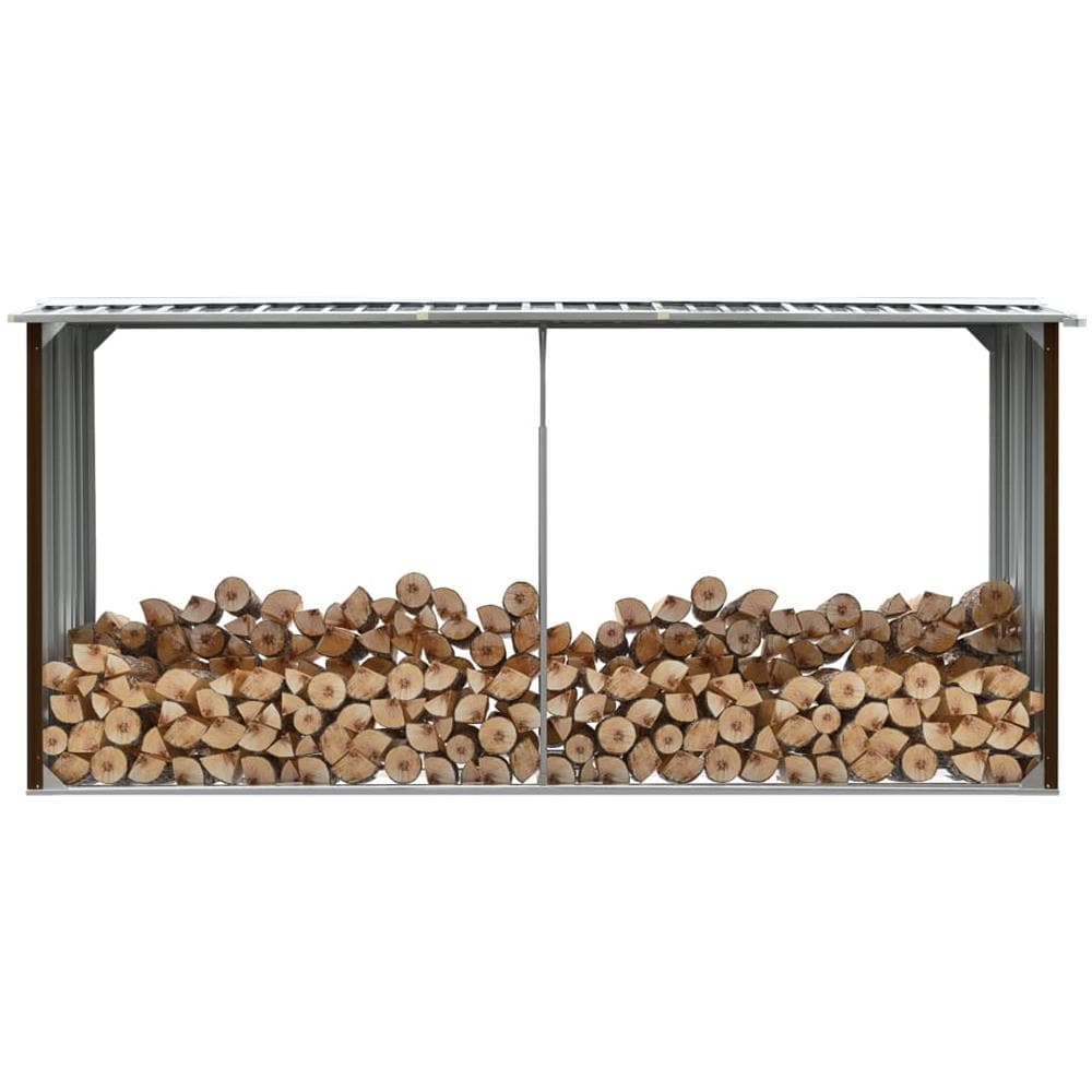 Capannone da Giardino in Acciaio Zincato 330x92x153cm Marrone - Foto 1
