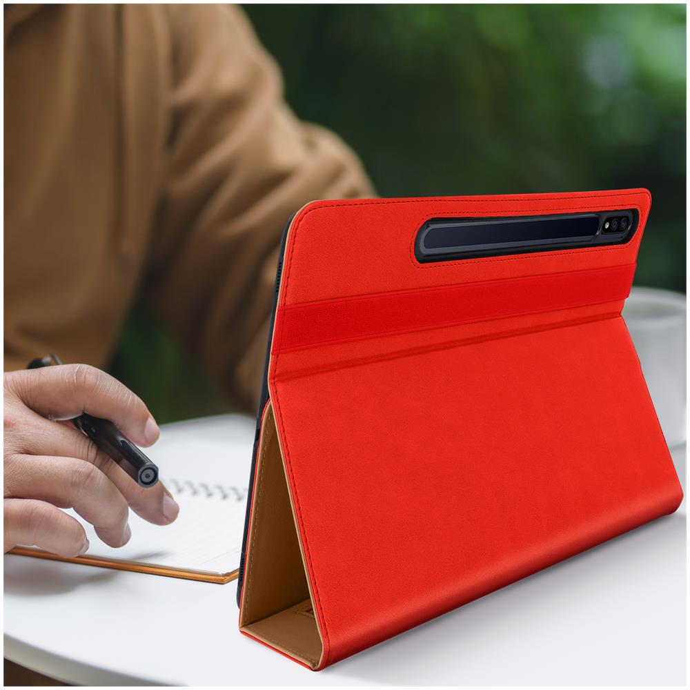 Custodia In Pelle Per Galaxy Tab S7 Plus 12.4 Con Supporto E Portacarte - Foto 5