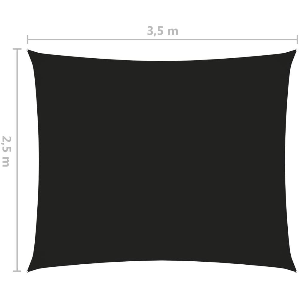 Parasole a Vela Oxford Rettangolare 2,5x3,5 m Nero - Foto 6