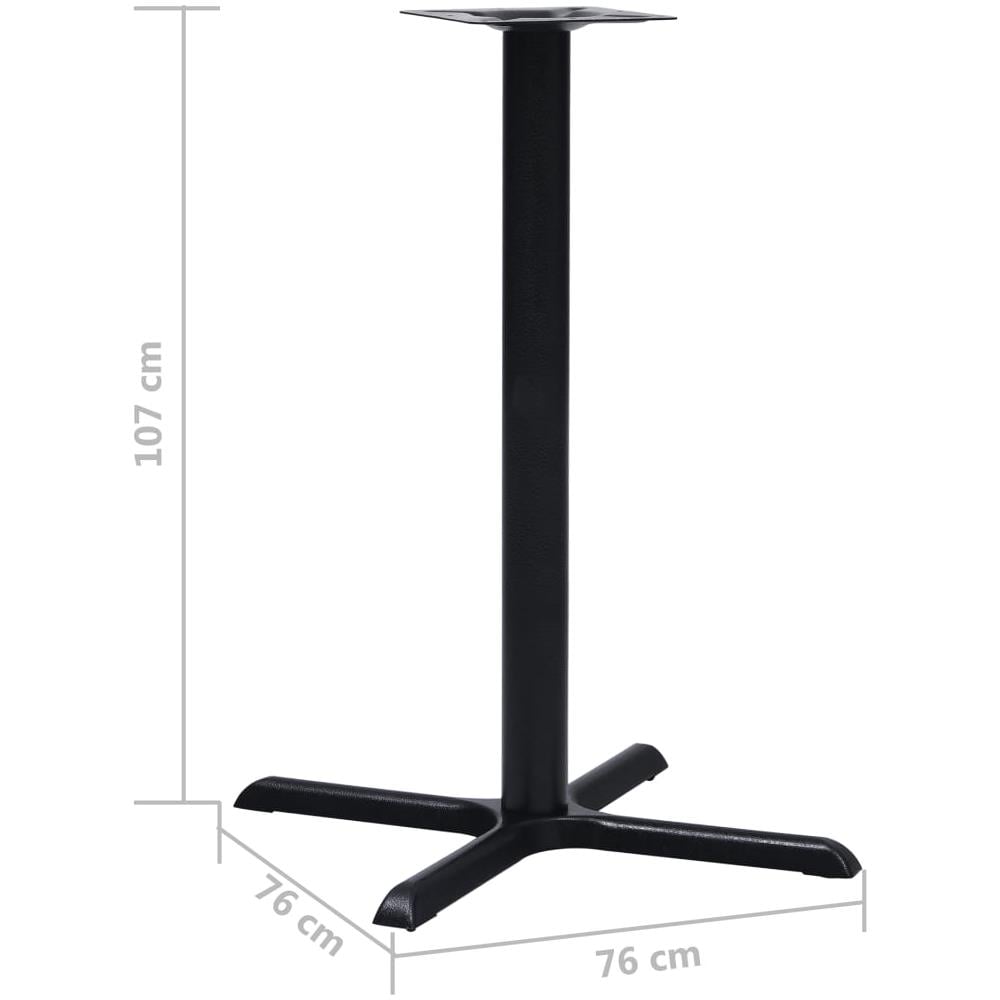 Gamba Per Tavolino Da Bar Nero 76x76x107cm In Ghisa - Foto 9