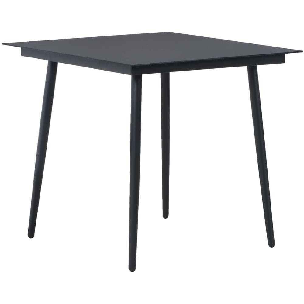 Set da Pranzo da Giardino 3 pz in Rattan PVC Nero - Foto 2