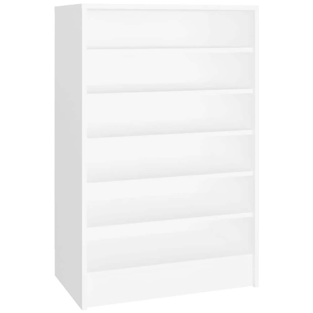 VidaXL Libreria Bianca 40x24x109 Cm In Truciolato, Resistente All'Umidità, Per Soggiorno O Ufficio - 2