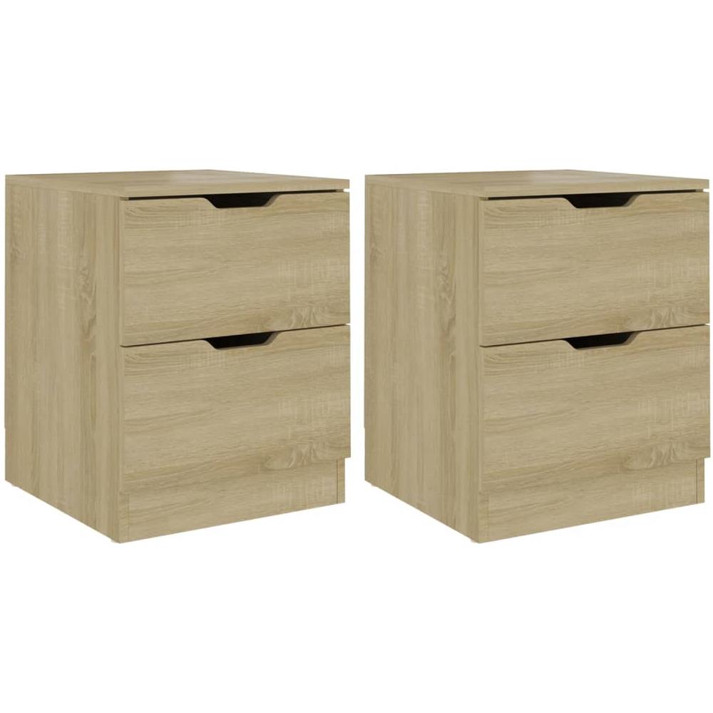 Comodini 2 pz Rovere Sonoma 40x40x50 cm in Legno Multistrato - Foto 2