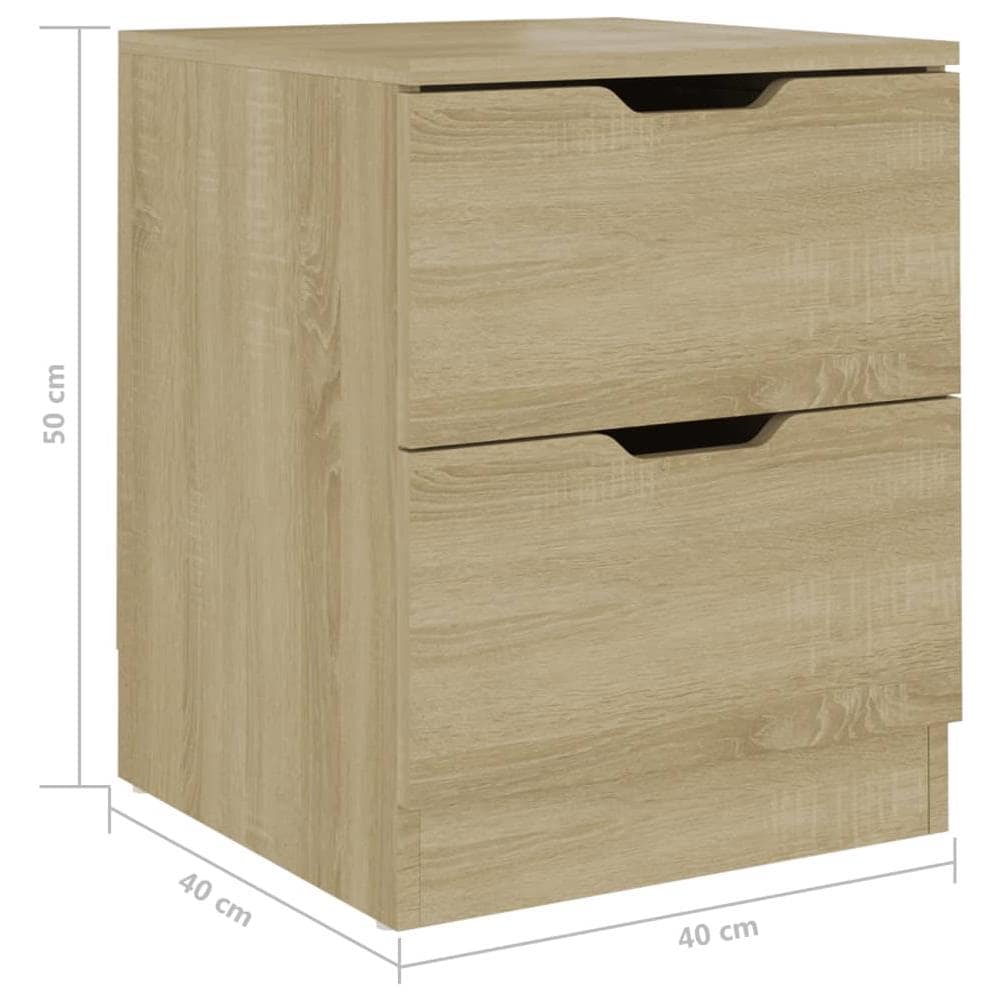 Comodini 2 pz Rovere Sonoma 40x40x50 cm in Legno Multistrato - Foto 8