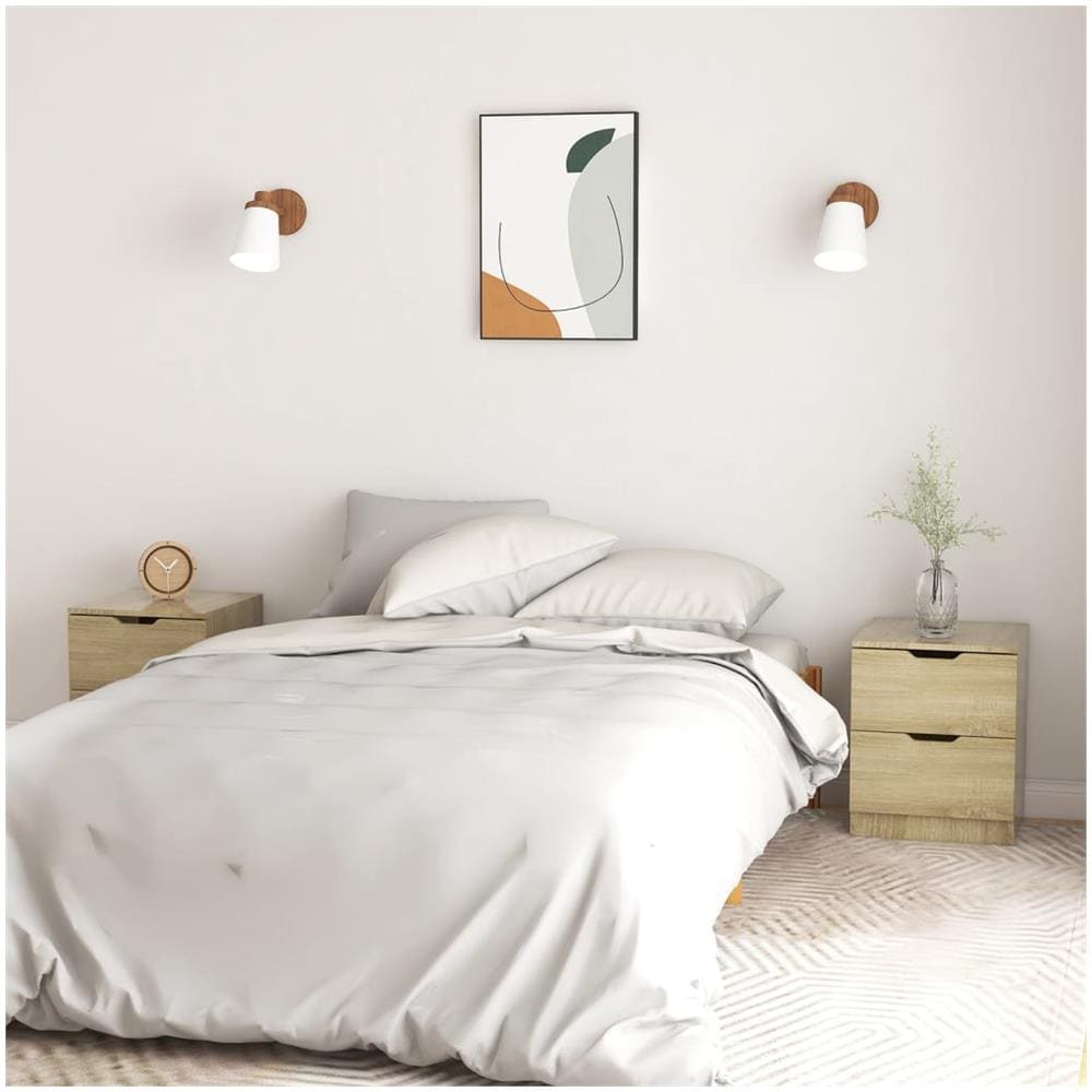 Comodini 2 pz Rovere Sonoma 40x40x50 cm in Legno Multistrato - Foto 1