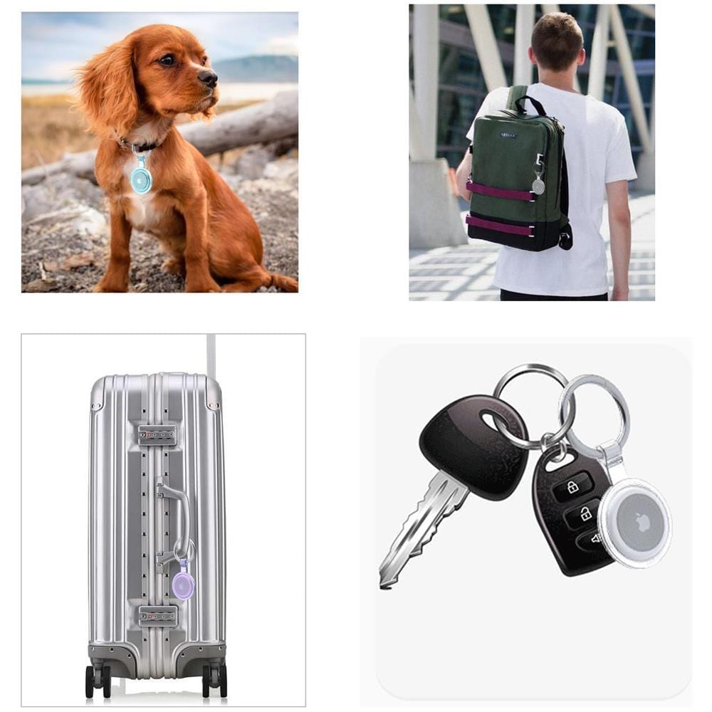 Portachiavi E Cover Compatibili Con Airtag Nel Colore Viola - Custodia Coperchio Di Protezione Pendente - Foto 5
