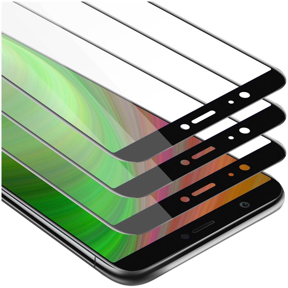 3x Pellicola Armatura A Schermo Intero Compatibile Con Huawei Enjoy 7s In Trasparente Con Nero - 3x Vetro Temperato (tempered) Di Protezione Del Display In Durezza 9h Con 3d Touch - Foto 1