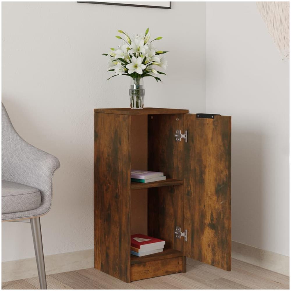 Credenza Rovere Fumo 30x30x70 Cm In Legno Multistrato - Foto 3