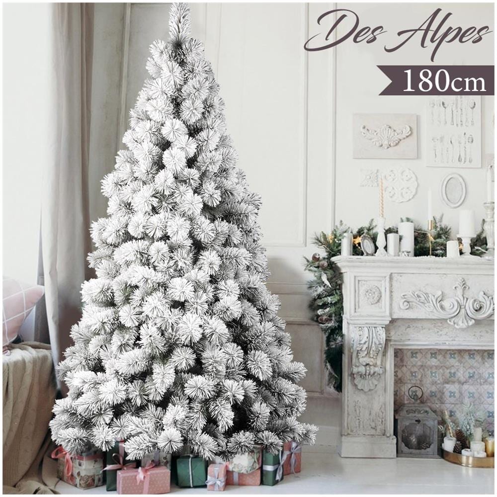 Albero Di Natale Innevato Des Alpes 180cm 312 Rami Super Folto Effetto Neve - Foto 1