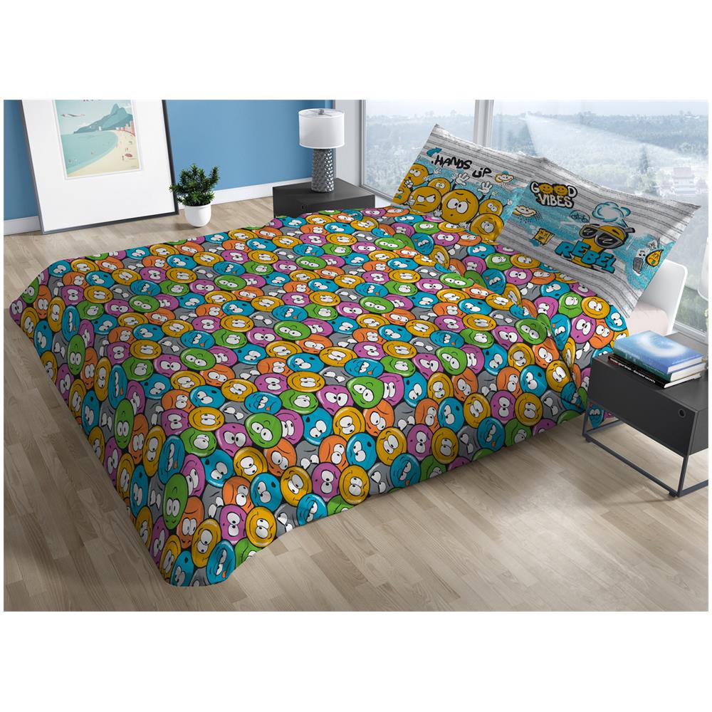 Trapunta 4 Stagioni Matrimoniale 250x260 Cm - Microfibra Morbida Made In Italy, Arancio/Giallo - Foto 3