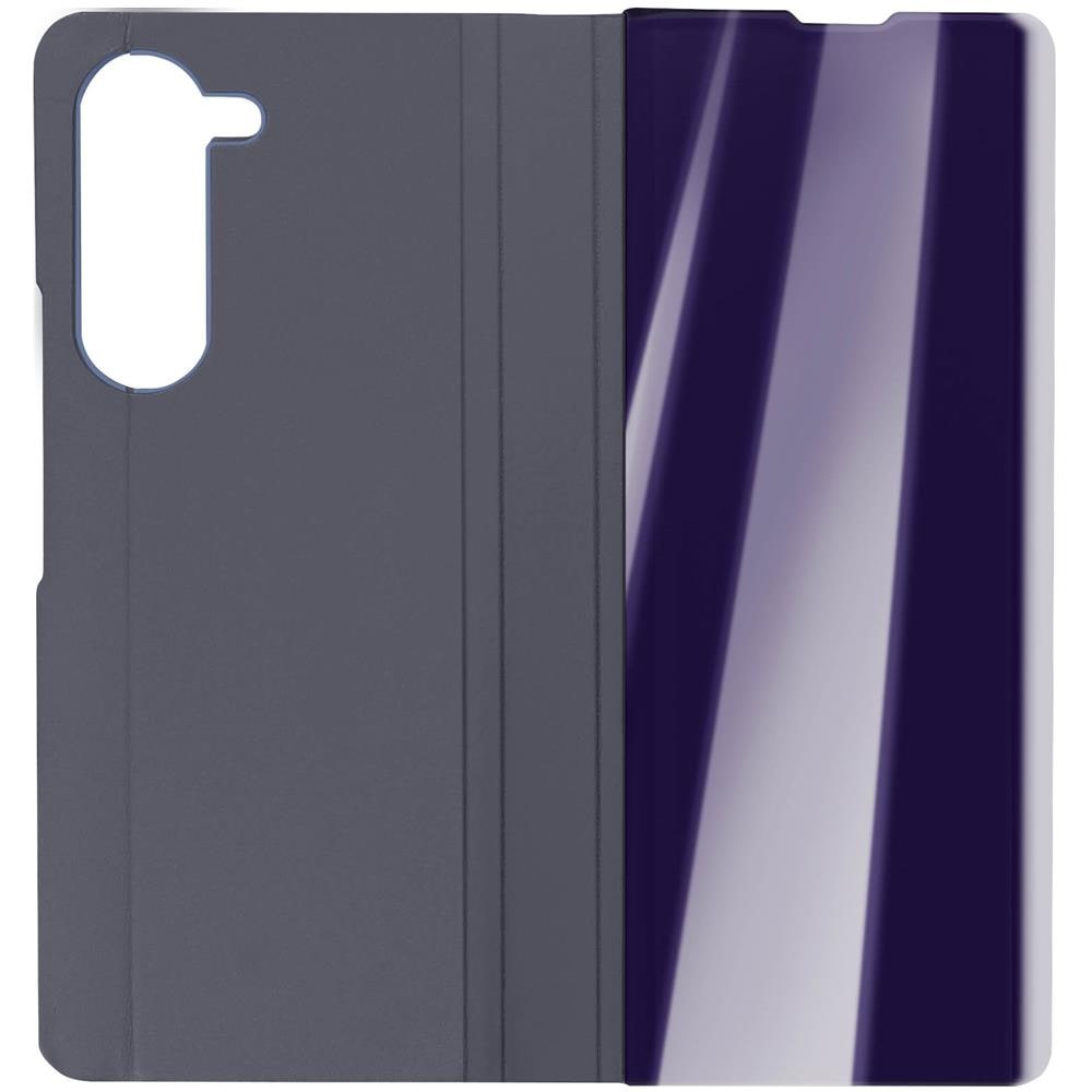 Custodia Clear View Per Samsung Z Fold5 Effetto Specchio Supporto Viola - Foto 2