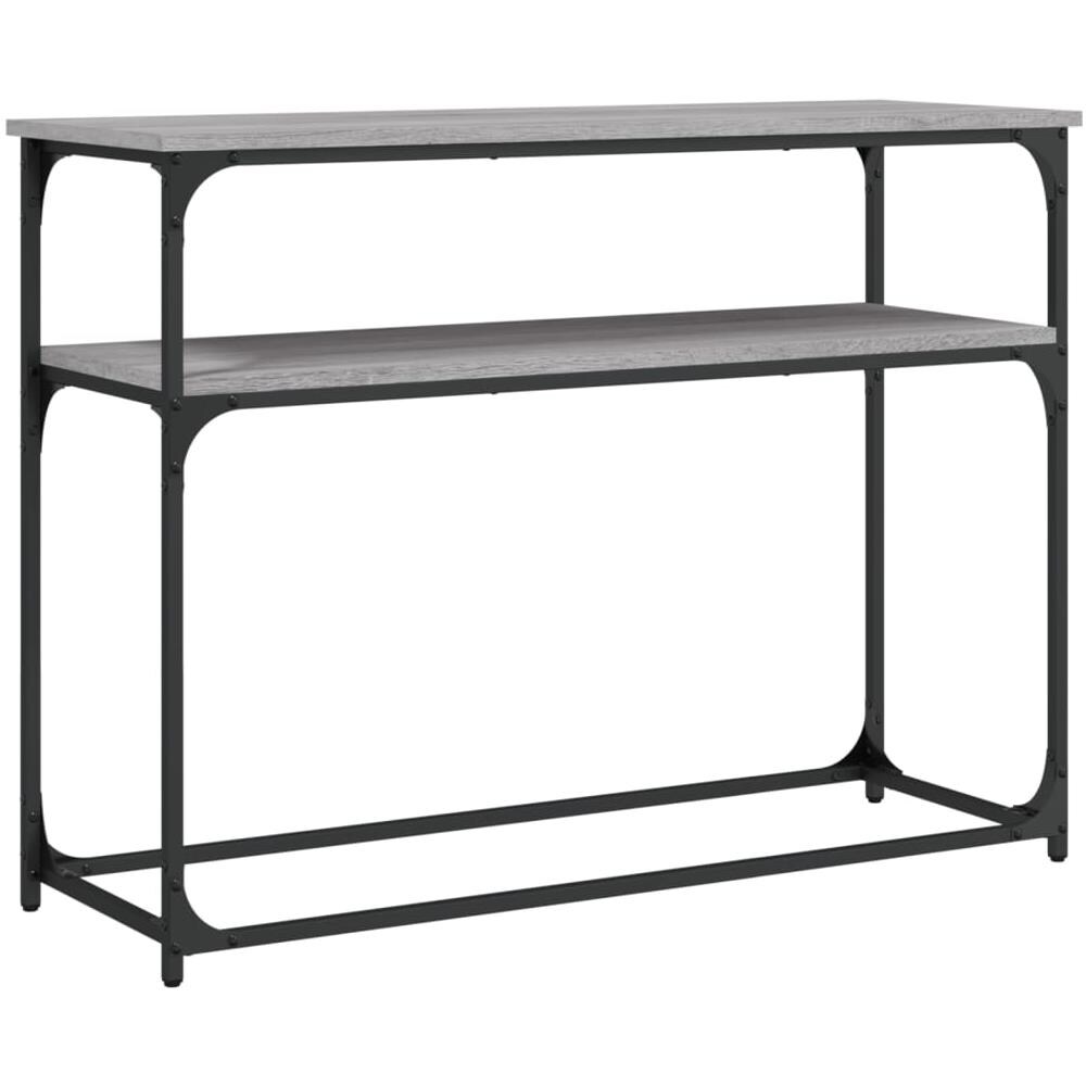 Tavolino Consolle Grigio Sonoma 100x35,5x75cm Legno Multistrato - Foto 2