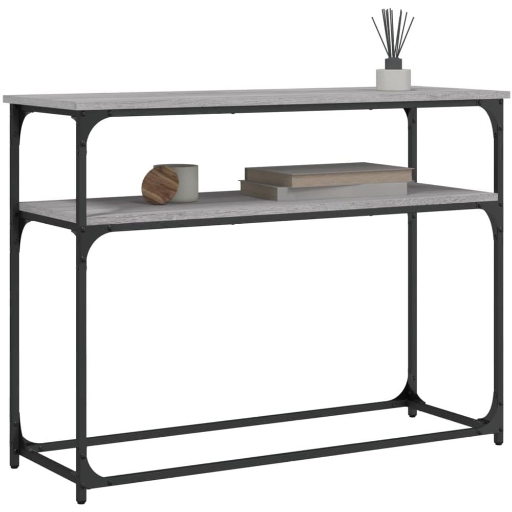 Tavolino Consolle Grigio Sonoma 100x35,5x75cm Legno Multistrato - Foto 3