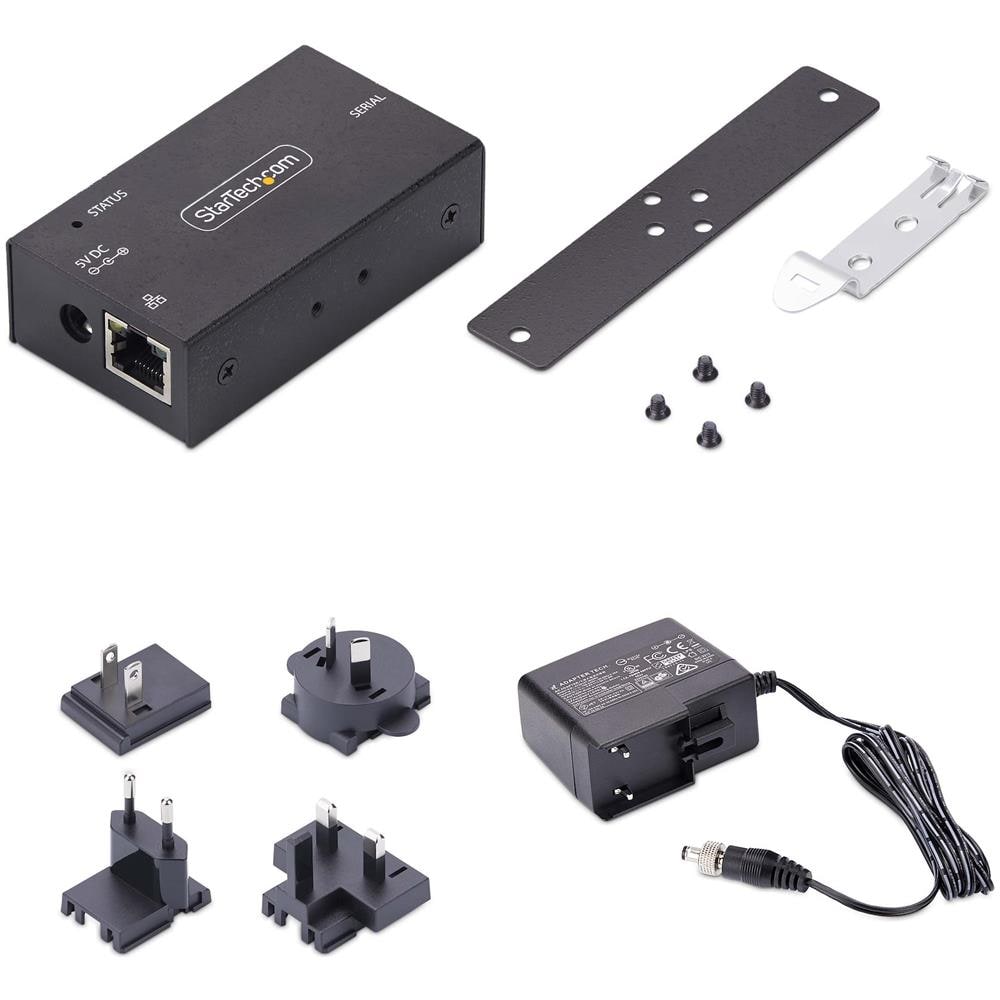 Adattatore da seriale a Ethernet a 1 porta, server di dispositivi seriali IP per dispositivi RS232 remoti, montaggio a parete /su guida DIN, convertitore seriale da RJ45 LAN a DB9, TAA - Foto 9