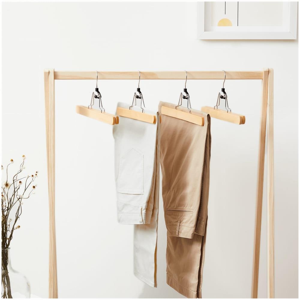 Grucce per pantaloni in legno VALORA con inserto antiscivolo x12 - CRW007-12 - Foto 2