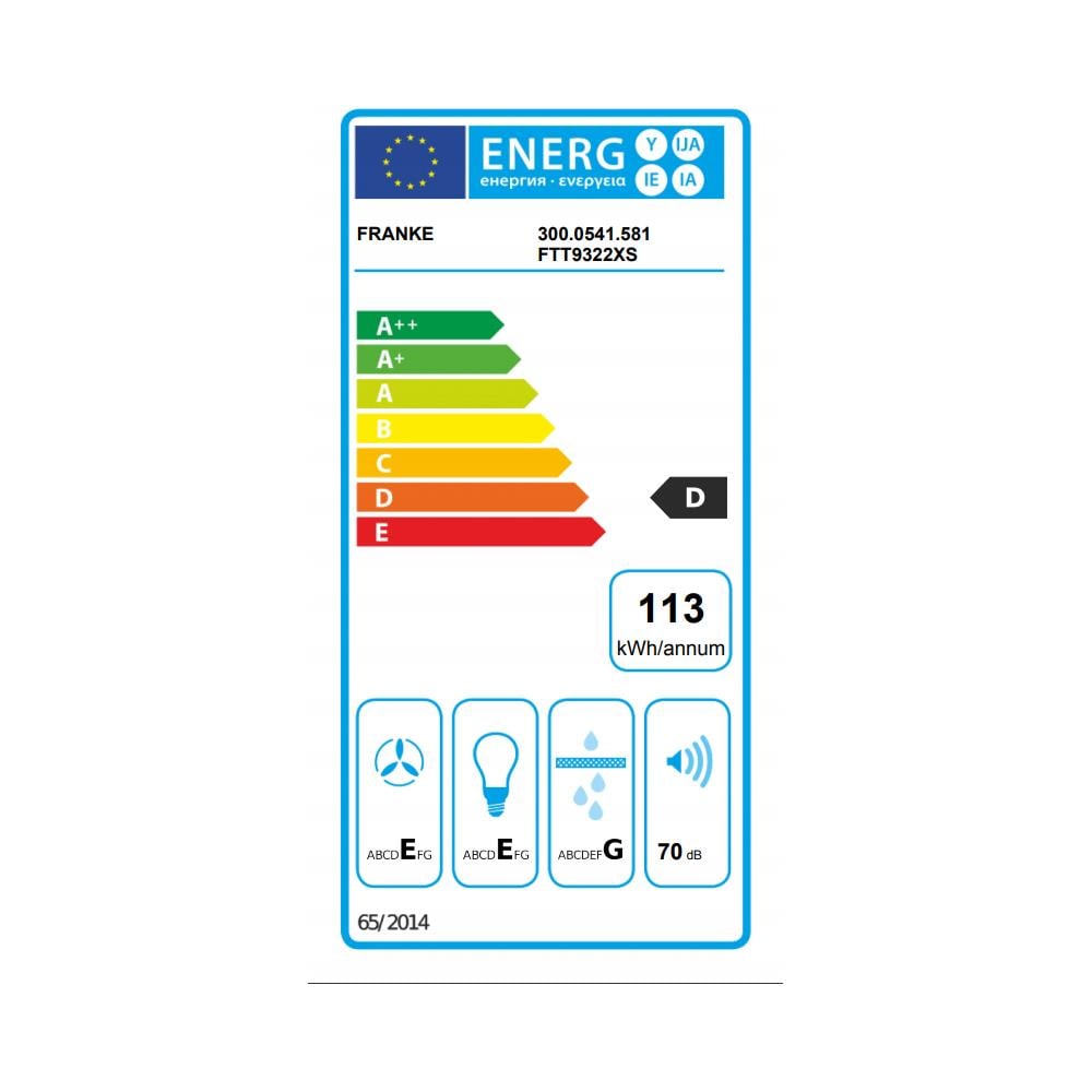 Cappa Sottopensile Lux FTT 9322 XS da 90 cm Aspirante Colore Inox Satinato - Foto 3