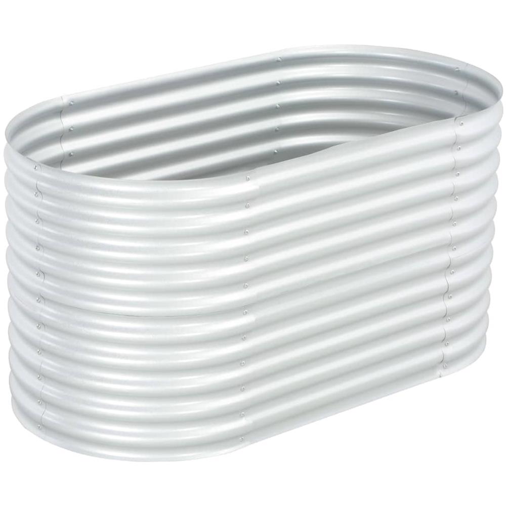 Fioriera Per Giardino 160x80x81 Cm In Acciaio Zincato Argento - Foto 1