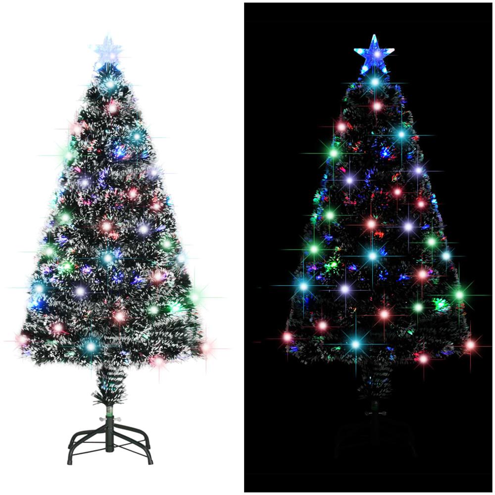 Albero di Natale Preilluminato con Supporto 120 cm Fibra Ottica - Foto 1