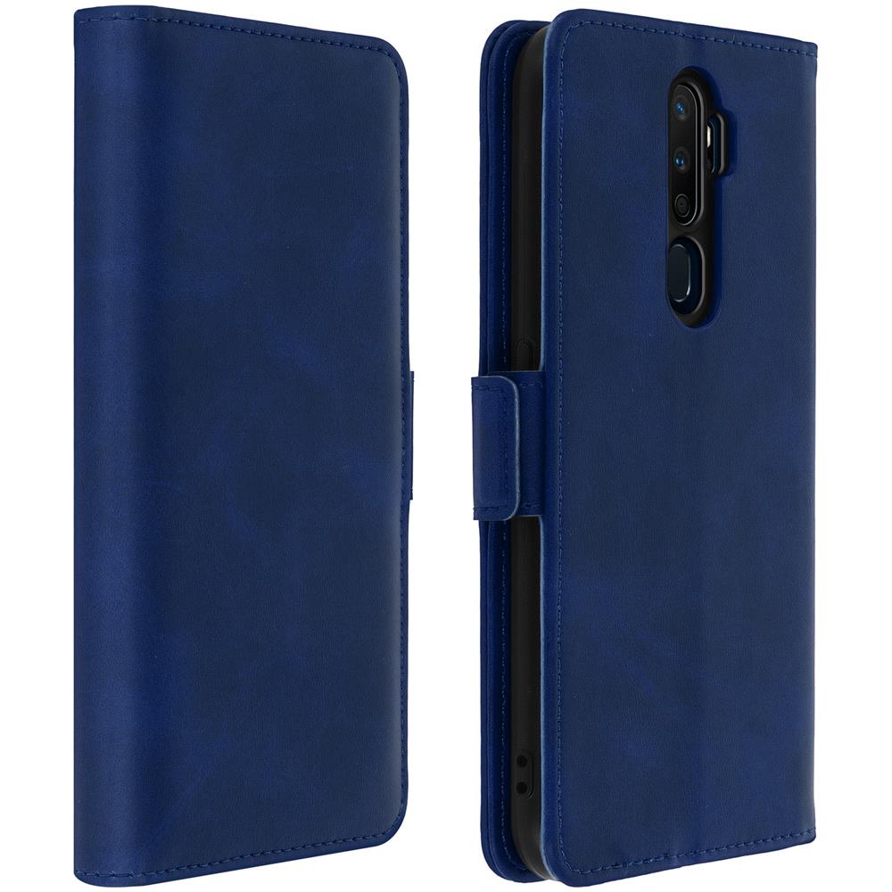 Custodia Oppo A9 2020 / A5 2020 Portacarte Funzione Supporto Video Blu - Foto 1