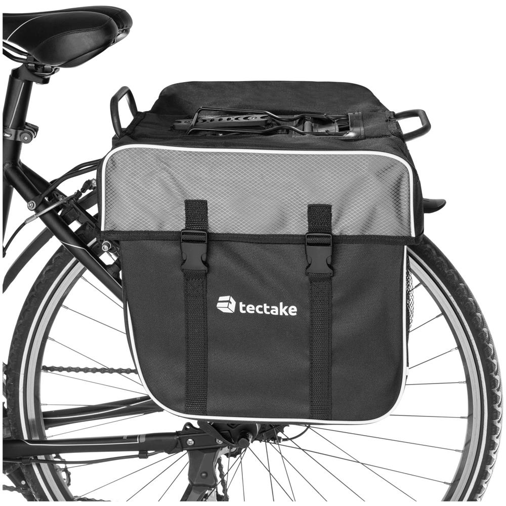 Borsa Per Bicicletta Con Strisce Catarifrangenti 35 L - Nero - Foto 13