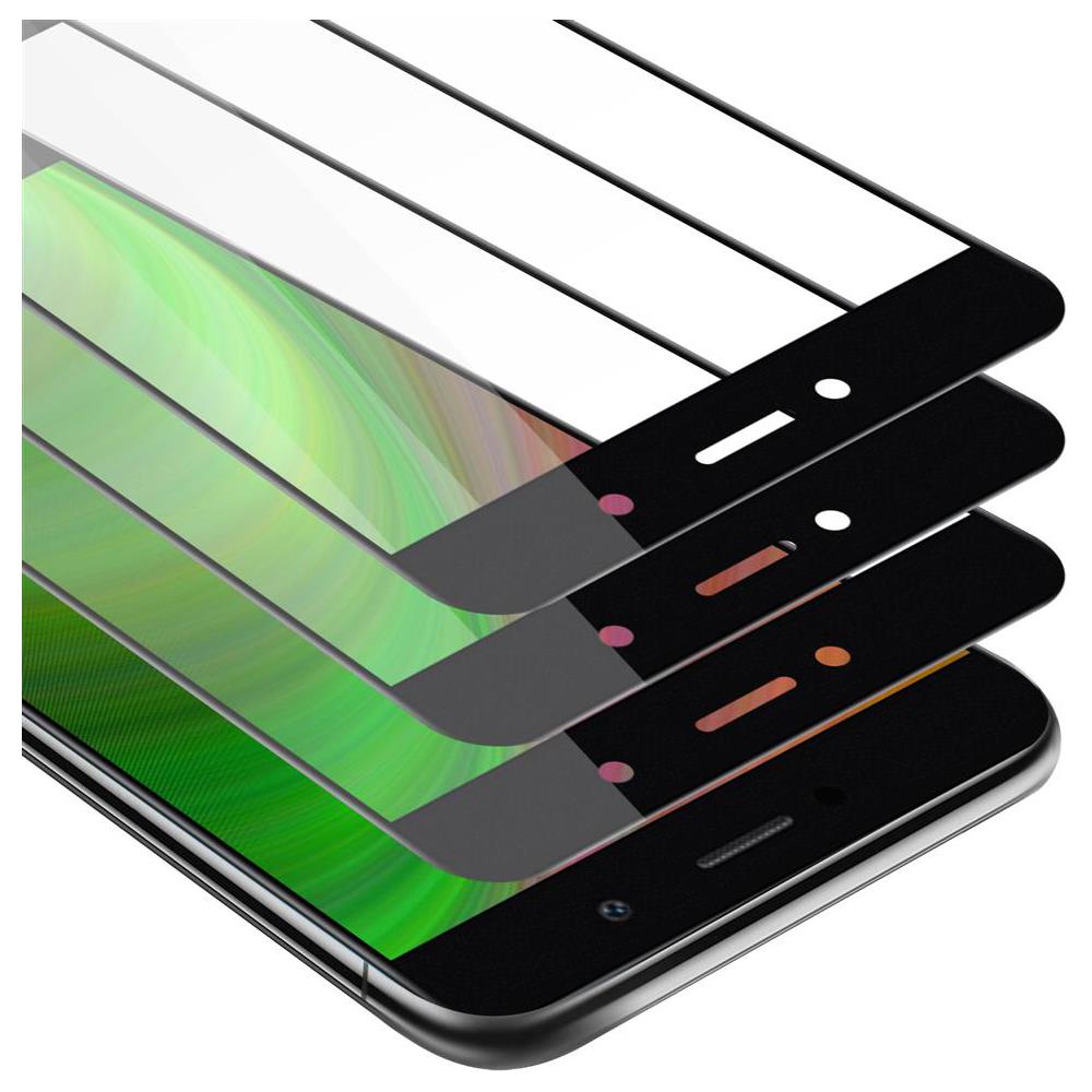 3x Pellicola Armatura A Schermo Intero Compatibile Con Huawei Enjoy 7 Plus In Trasparente Con Nero - 3x Vetro Temperato (tempered) Di Protezione Del Display In Durezza 9h Con 3d Touch - Foto 1