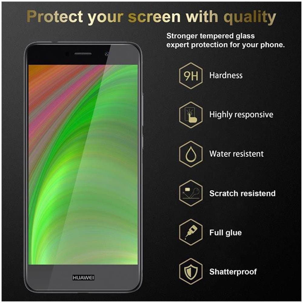 3x Pellicola Armatura A Schermo Intero Compatibile Con Huawei Enjoy 7 Plus In Trasparente Con Nero - 3x Vetro Temperato (tempered) Di Protezione Del Display In Durezza 9h Con 3d Touch - Foto 2