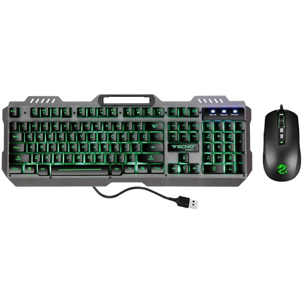 TC-BG2006 tastiera Mouse incluso USB QWERTY Italiano Nero, Grigio - Foto 1