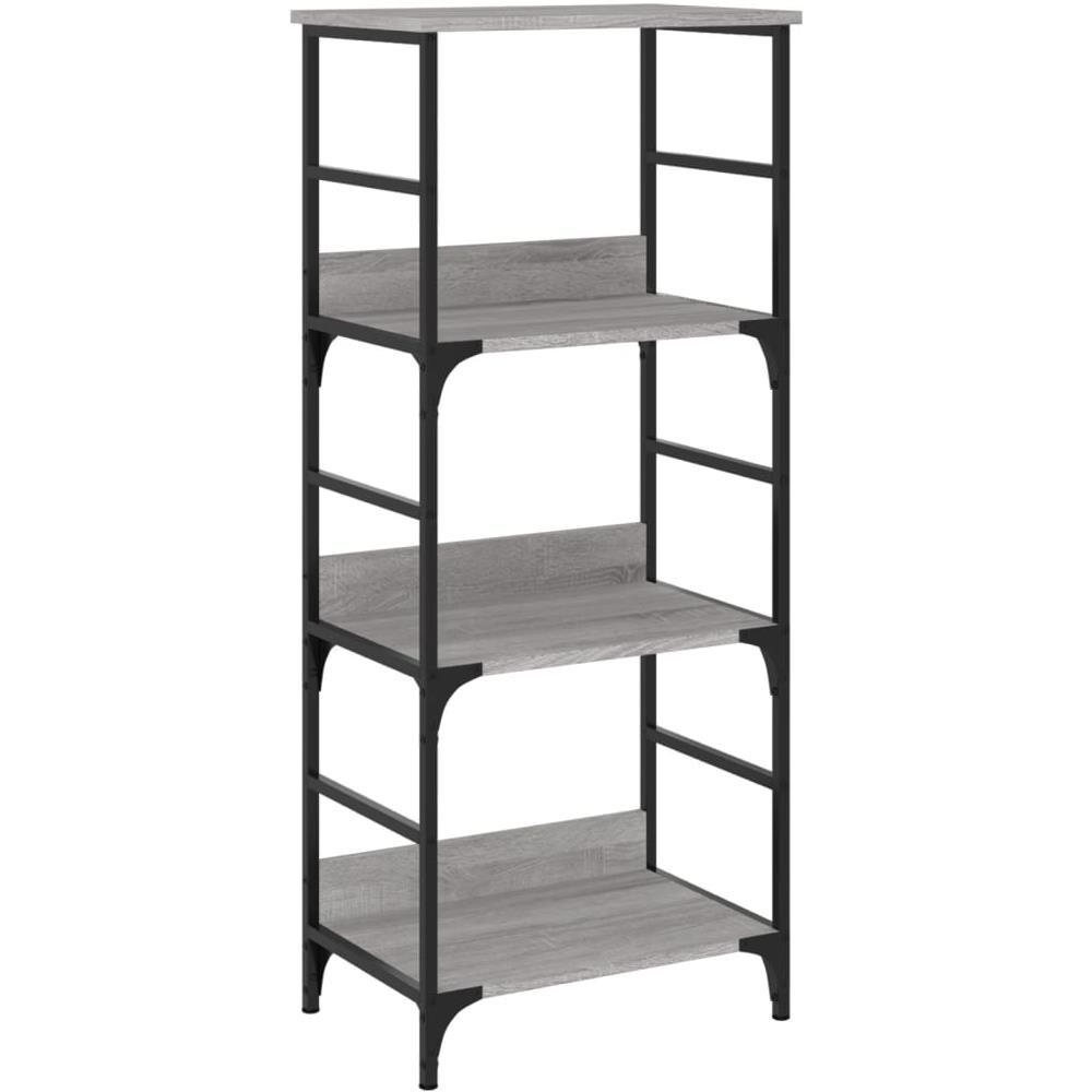 Libreria Grigio Sonoma 50x33x117,5 Cm In Legno Multistrato - Foto 2