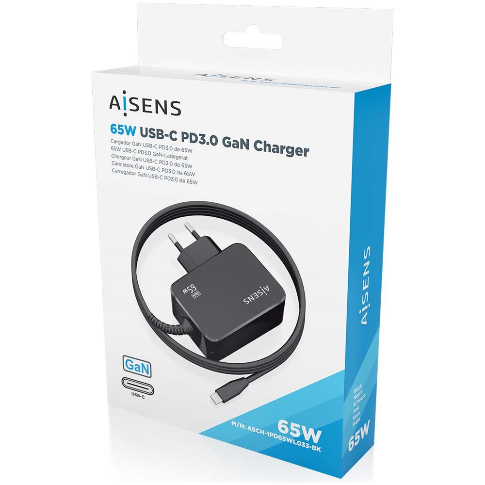 ASCH-1PD65WL033-BK Caricabatterie per dispositivi mobili Universale Nero AC Interno - Foto 6