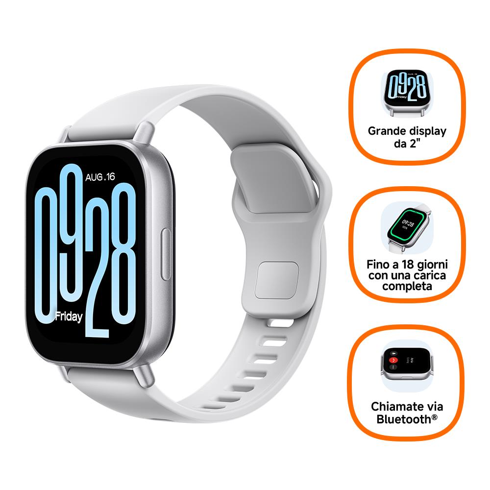 Redmi Watch 5 Active Display 2" LCD Digitale 320x385 Pixel Touch screen Colore: Argento /Matte Silver - Foto 4