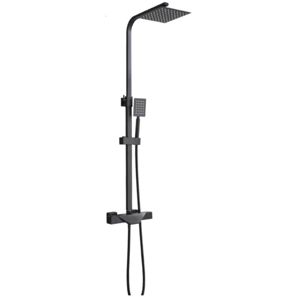 Miscelatore doccia, Blackswan, tipo M80.2 Termostato, modello nero opaco, misura 20 cm - Foto 1