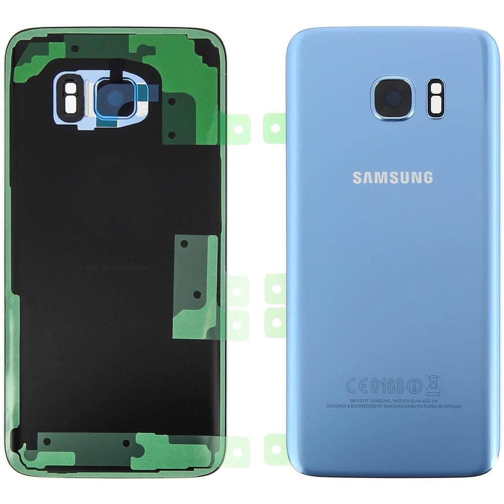 Cover Batteria Originale Per Galaxy S7 Edge Con Adesivo Biadesivo, Blu - Foto 1