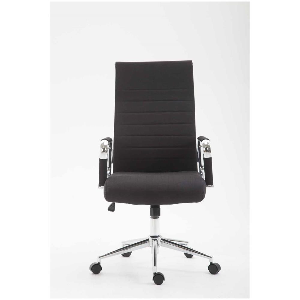 Sedia Ufficio Girevole Kolumbus in Tessuto I Sedia Scrivania Ergonomica con Alto Schienale I Sedia Studio Regolabile con Braccioli Nero - Foto 2