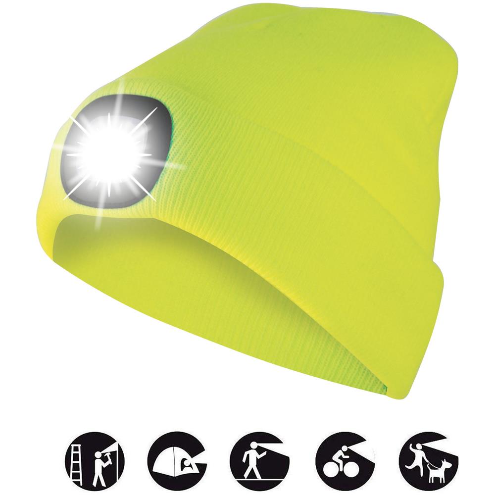 Capellino Con Luce Frontale Torcia Led Ricaricabile Giallo - Foto 2