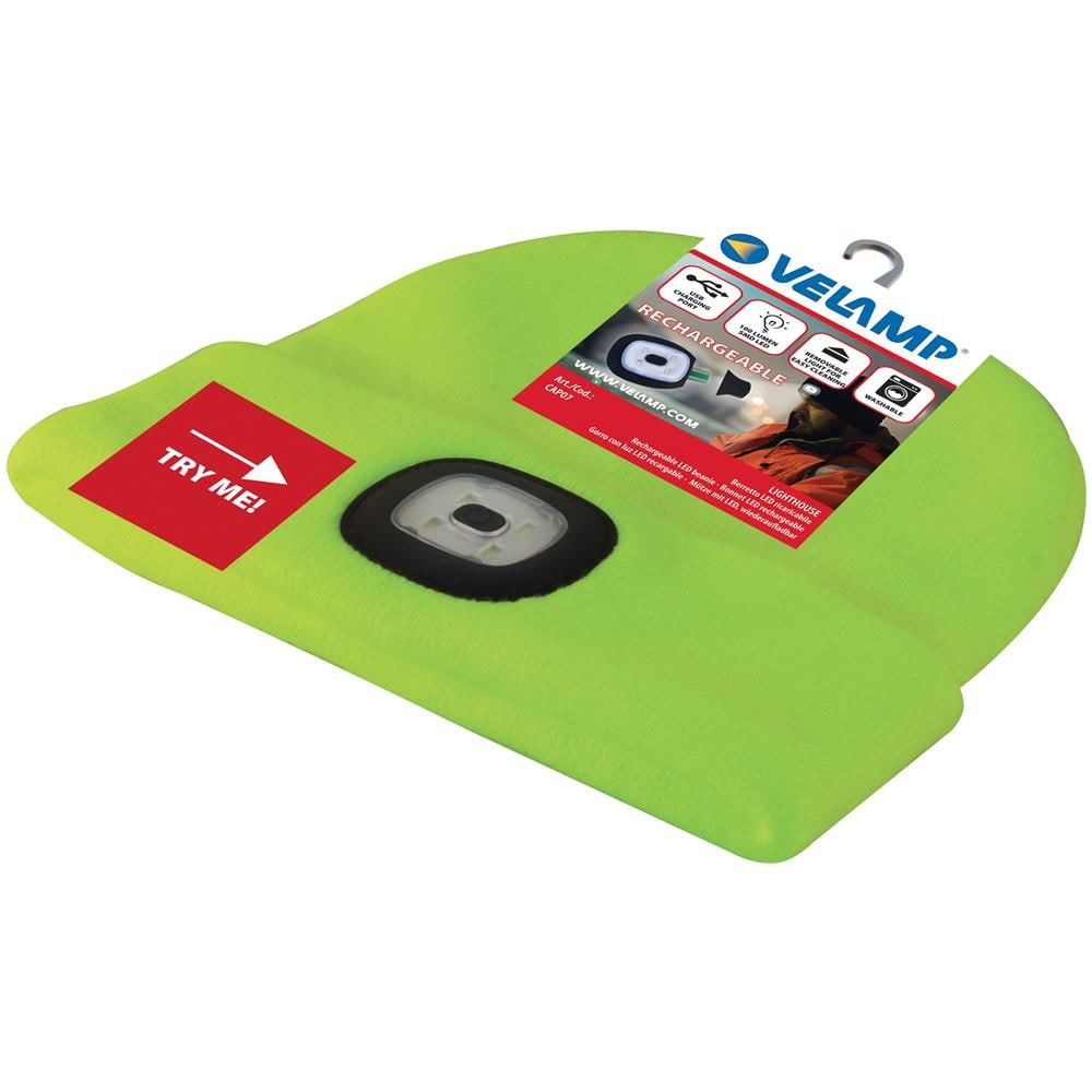 Capellino Con Luce Frontale Torcia Led Ricaricabile Giallo - Foto 3