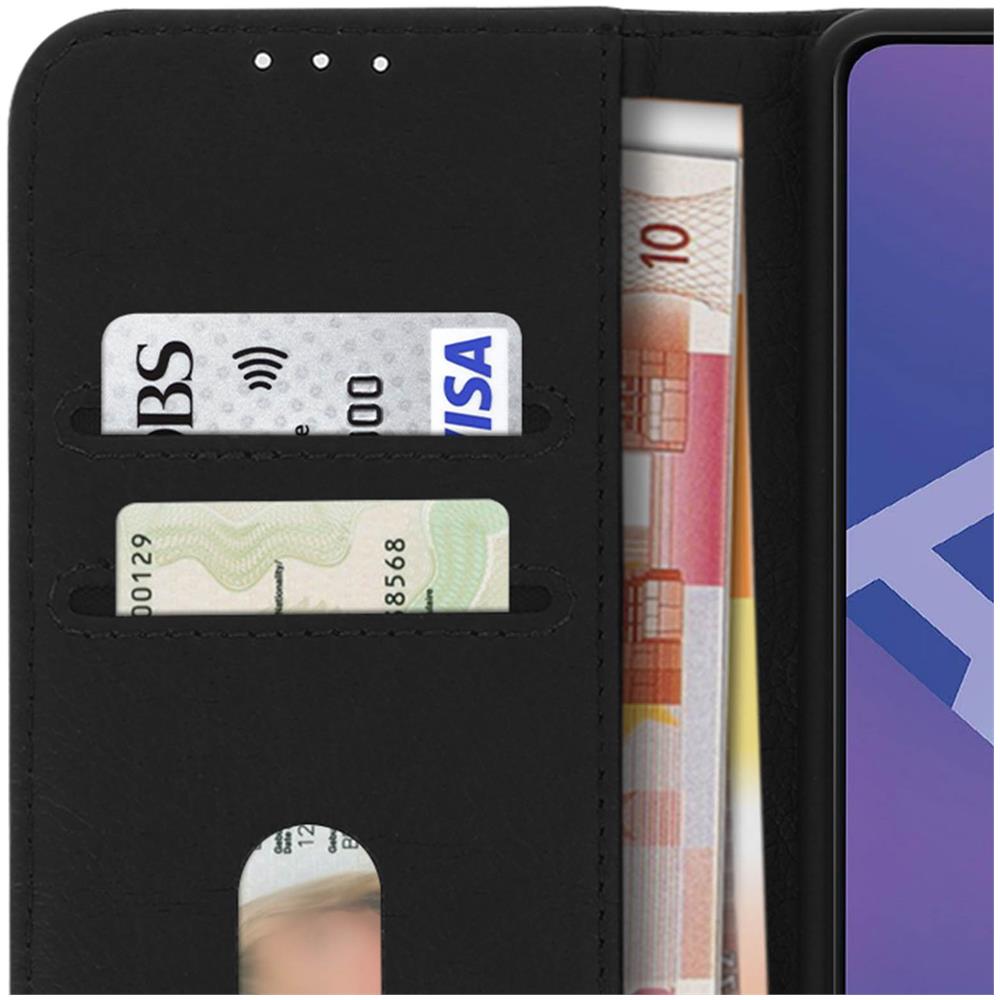 Custodia Samsung Galaxy A41 Portadocumenti Funzione Supporto Nero - Foto 2