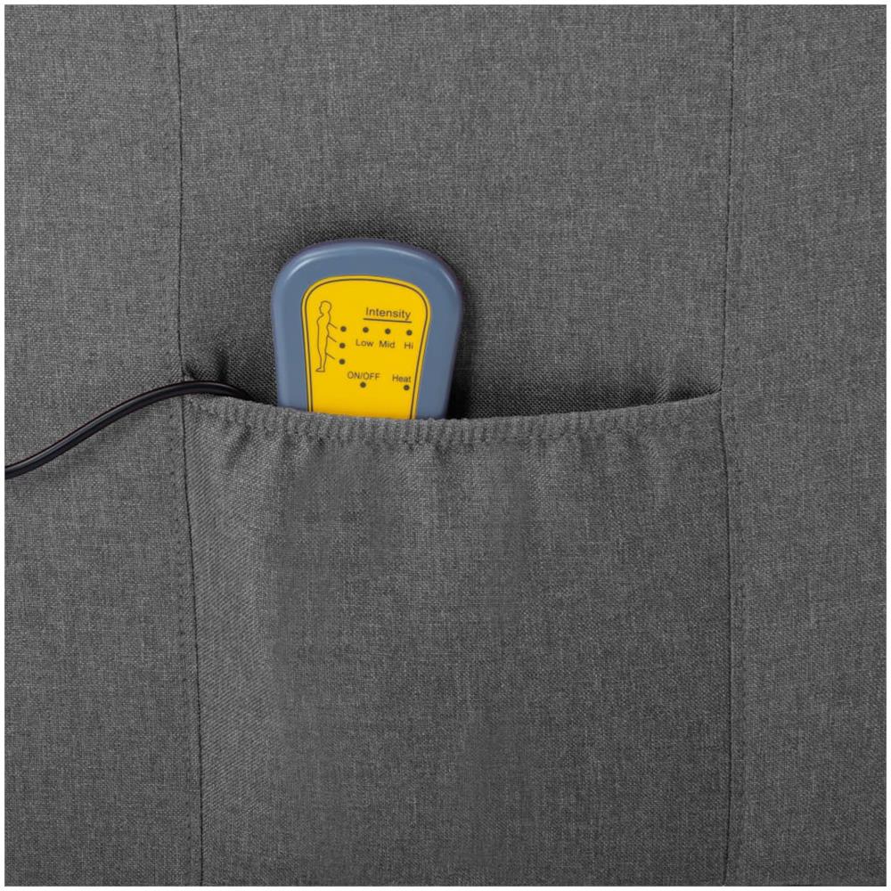 Poltrona Massaggiante in Tessuto Grigio Chiaro - Foto 2